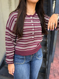 Maroon Stripe Sweater